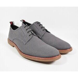 Ben Sherman Gray Canvas Lace Up Oxford Dress Shoes Sz 11.5